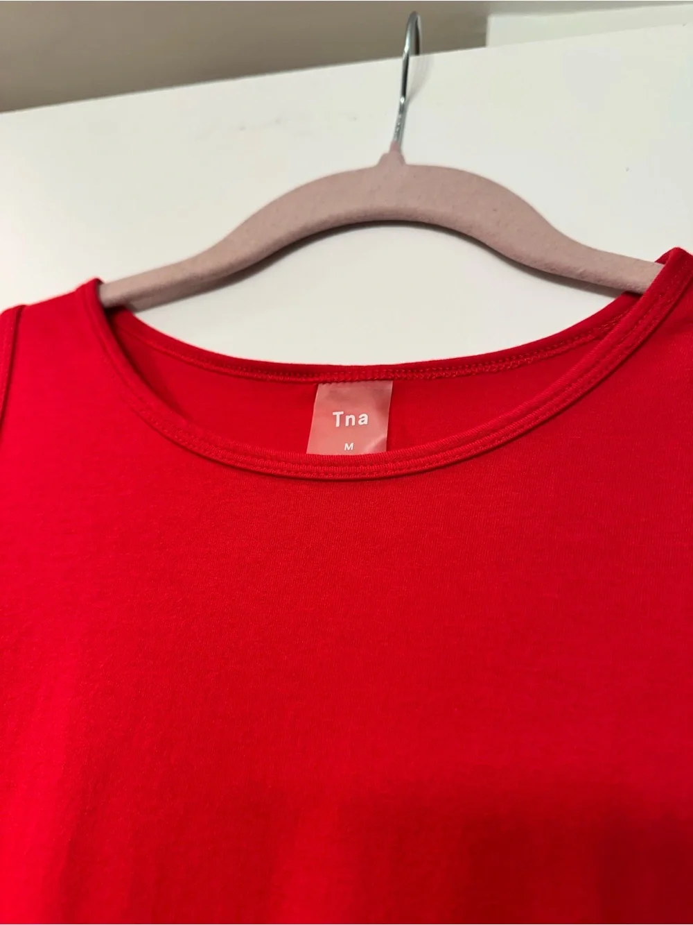 Aritzia TNA Seamless Body Kaplan Red Bodycon Mini Dress M - Picture 6 of 7